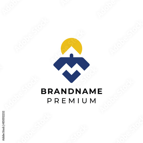 Luxury camping glamping hiking logo vector for travel business
