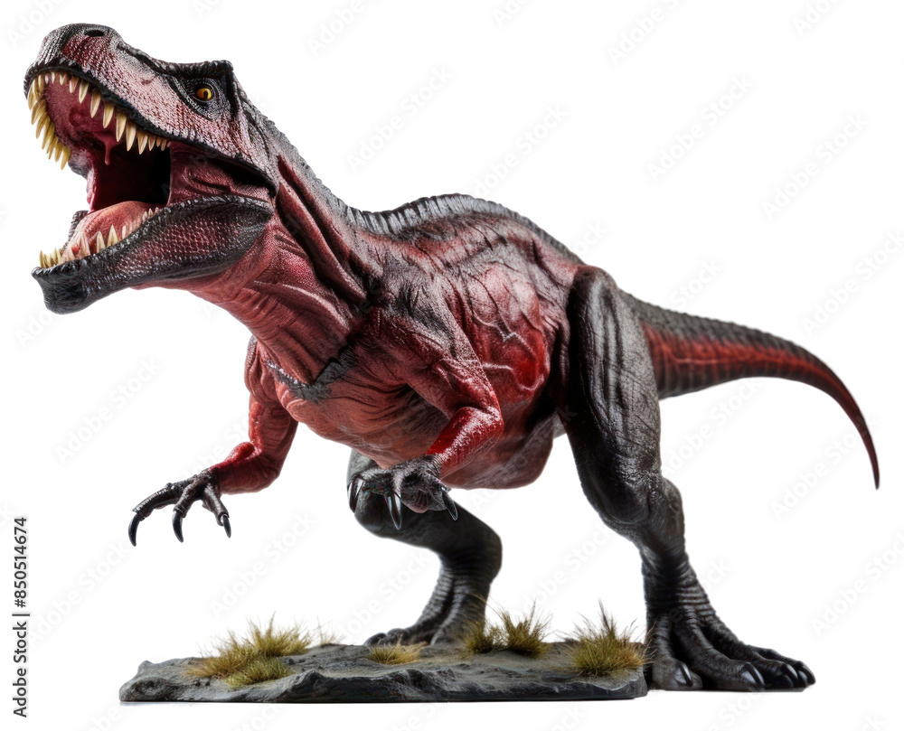 Fototapeta premium PNG T-rex rubber model dinosaur animal t-rex.