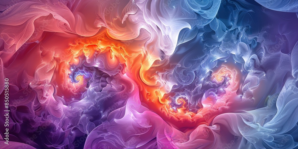 Fototapeta premium Abstract Swirling Colors in a Fractal Design