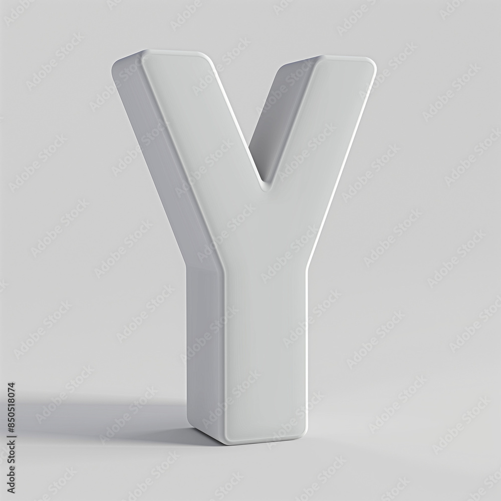 white letter Y on white background white letter Y on white background