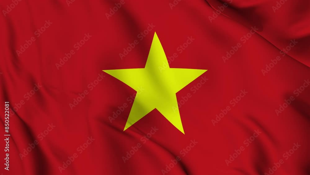 Vietnam Flag waving animation seamless loop. 4k Vietnam Flag waving animation seamless loop. 4k