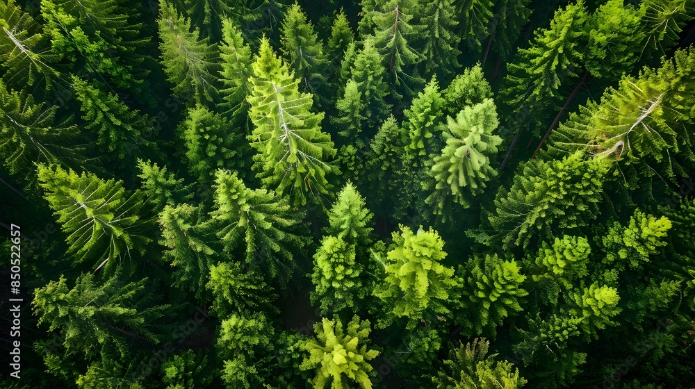 Aerial view of forest, showcasing�ecosystem health. Aerial view of forest, showcasing�ecosystem health.