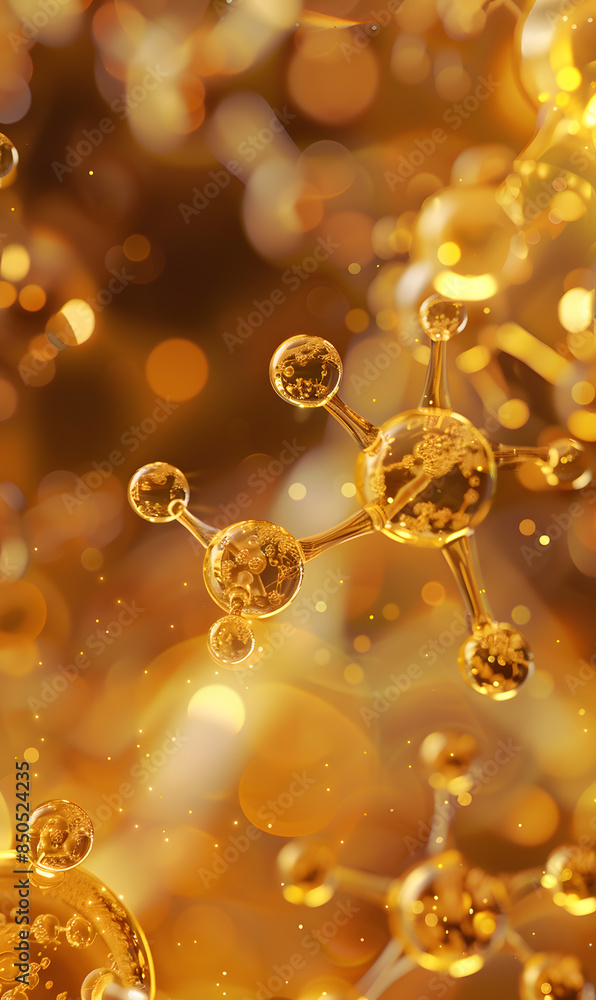 3D background of water biological and organic glass technology molecules About beauty and cosmetic skin 3D background of water biological and organic glass technology molecules About beauty and cosmetic skin