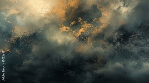 Abstract fog and clouds with gold and silver hints capturing sale mystery photo