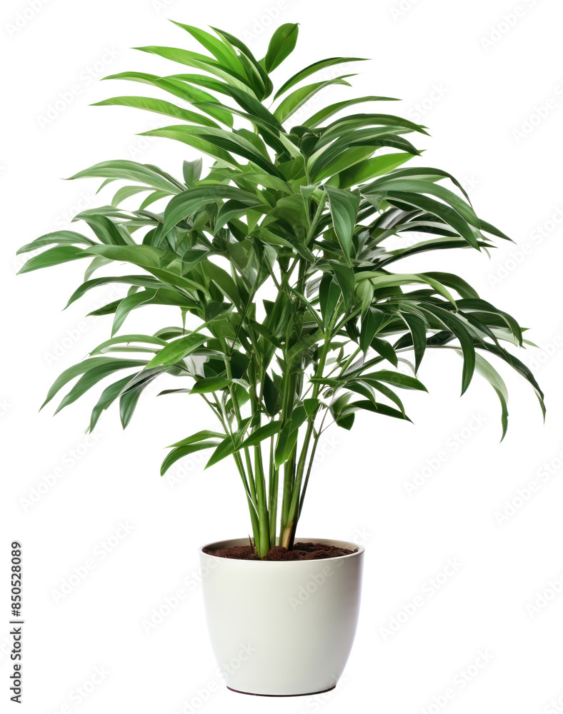 Fototapeta premium PNG Tropical tree plant in home arecaceae planter pottery.