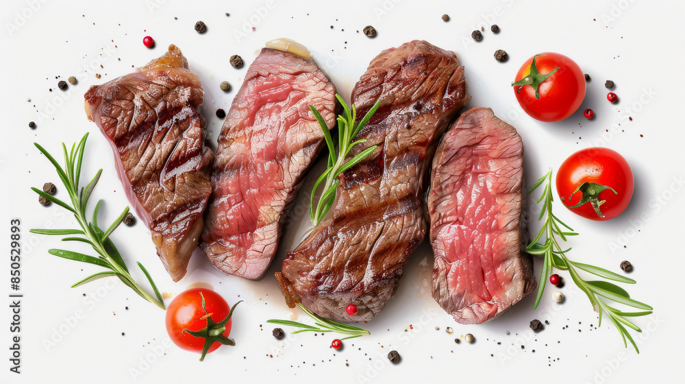Medium rare beef steak for cooking and grilling, isolated on a transparent PNG background Medium rare beef steak for cooking and grilling, isolated on a transparent PNG background