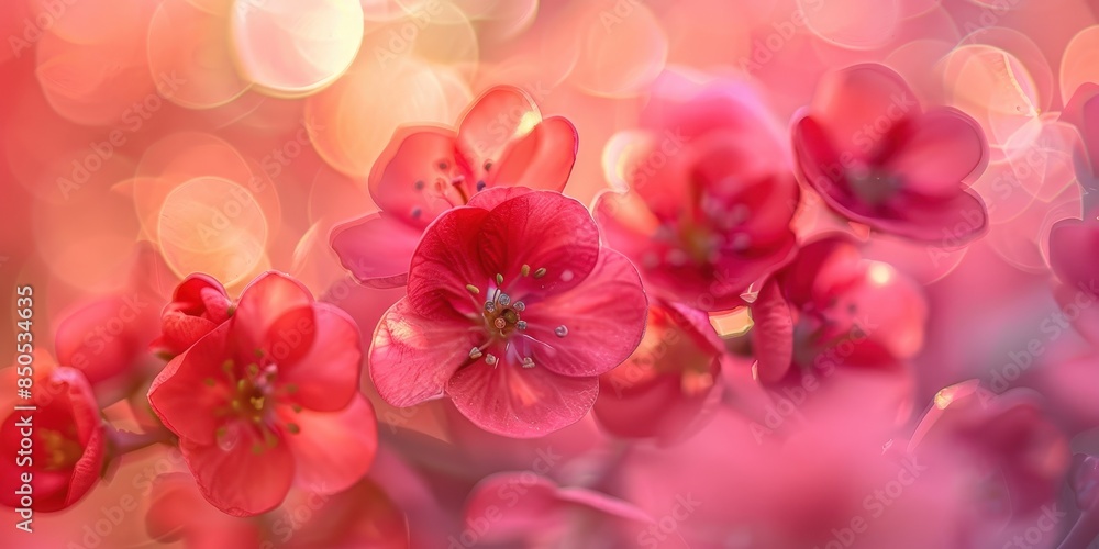 Delicate Pink Flowers with a Bokeh Background Delicate Pink Flowers with a Bokeh Background