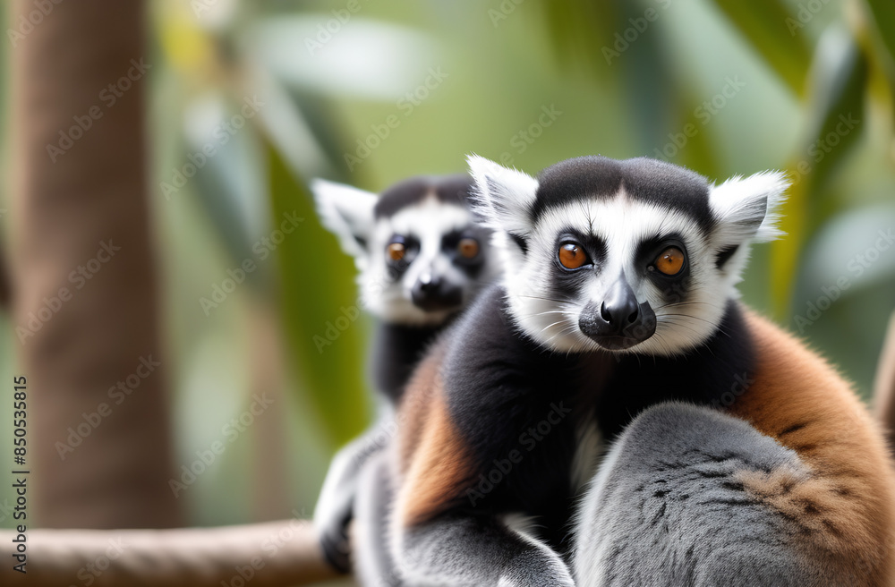 Lemurs in their natural environment. High-quality photos for magazine covers, desktop wallpapers, photo wallpapers, screensavers. High-quality photos Lemurs in their natural environment. High-quality photos for magazine covers, desktop wallpapers, photo wallpapers, screensavers. High-quality photos