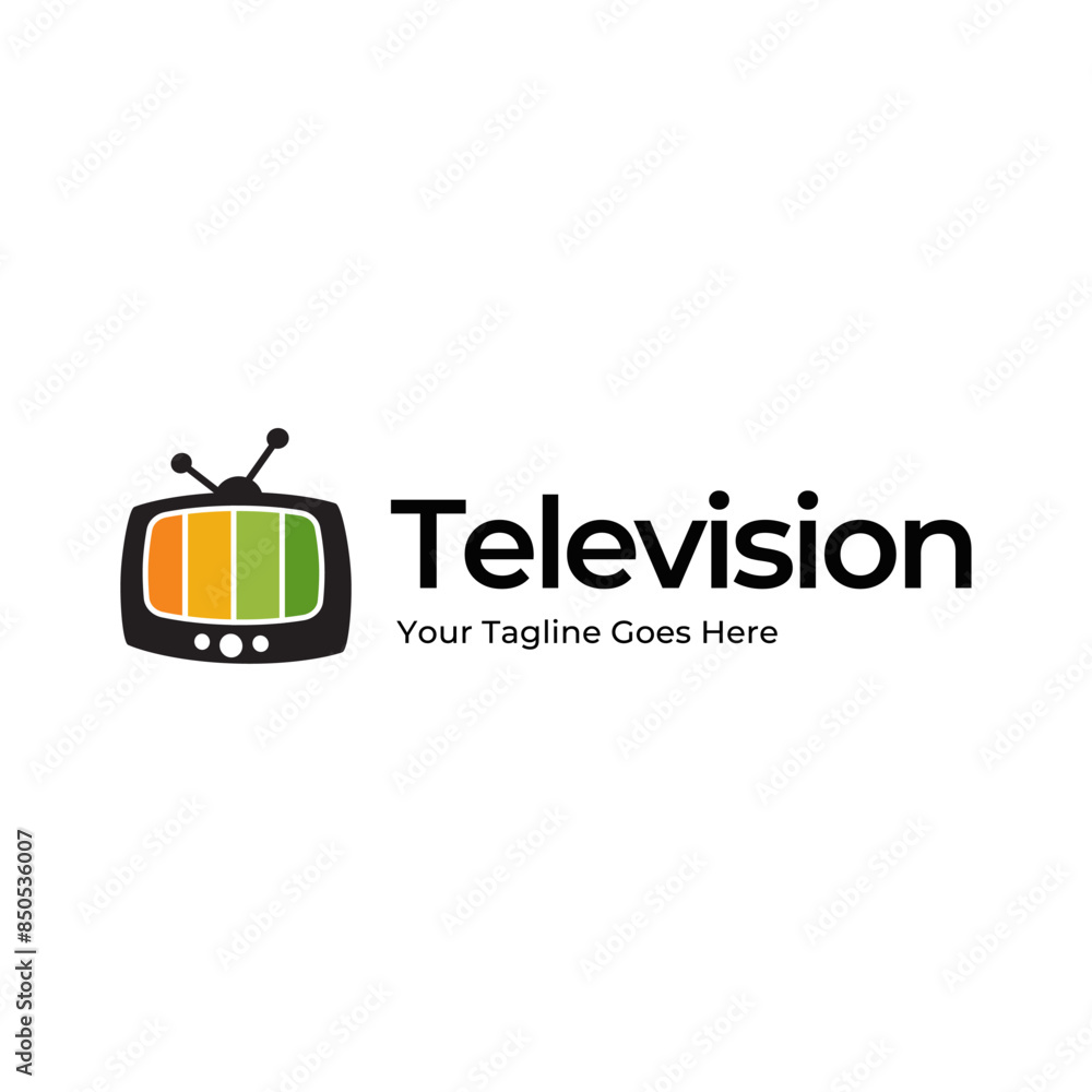 Creative media television vector logo design template Creative media television vector logo design template