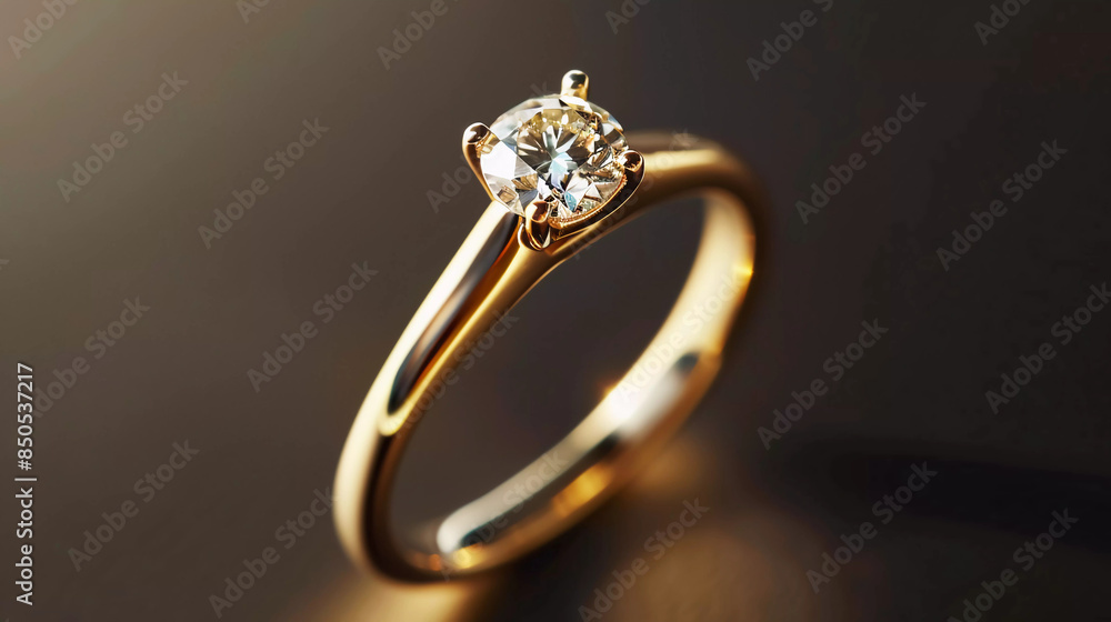 a gold ring with a diamond in the center a gold ring with a diamond in the center