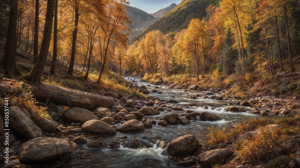 autumn in the mountains, forest, stream, rocks autumn in the mountains, forest, stream, rocks