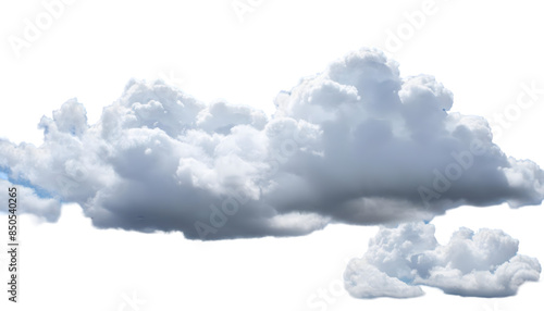 Airy design concept, 3D illustration of clouds isolated on transparent background