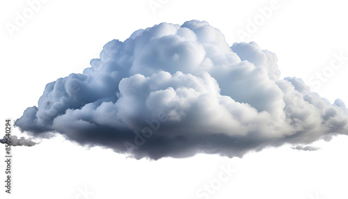 Ethereal design visualization, 3D illustration of cloud isolated on transparent background