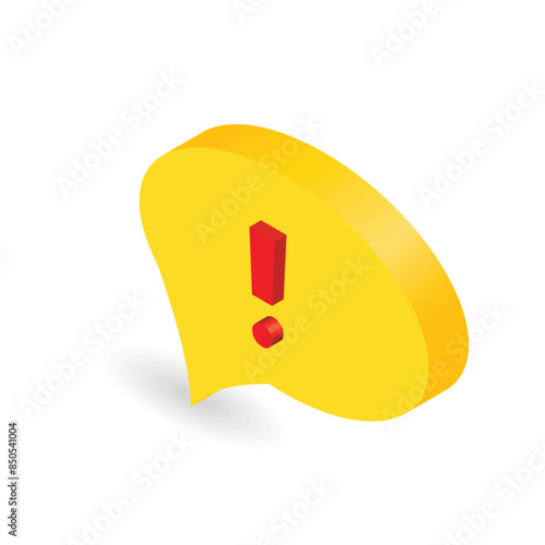 Isometric Spam Email Message Icon. Phishing mail and spamming concept vector