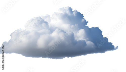 Cloud computing design concept, 3D illustration of cloud isolated on transparent background