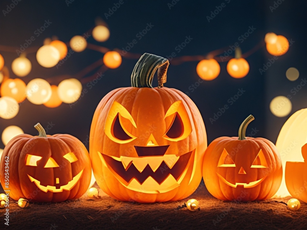 Halloween pumpkins with lights Halloween pumpkins with lights