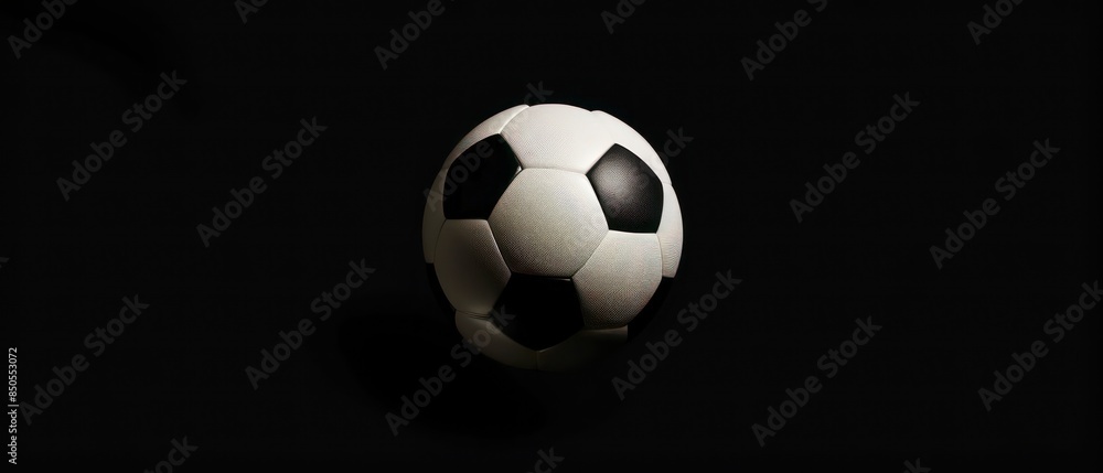 a soccer ball, designed in black and white, highlighting its significance in competitive sports and recreational activities a soccer ball, designed in black and white, highlighting its significance in competitive sports and recreational activities