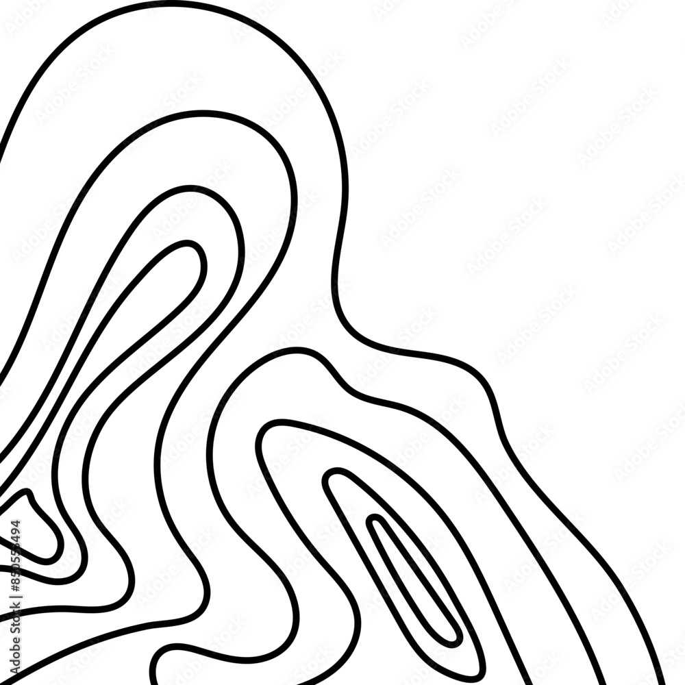 Fototapeta premium Topography Line Corner