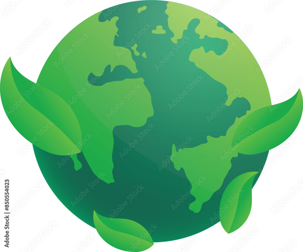 Green earth day on isolated white background. Care for the environment and ecology. Resources that are sustainable, renewable, and green Vector Illustration of green earth Green earth day on isolated white background. Care for the environment and ecology. Resources that are sustainable, renewable, and green Vector Illustration of green earth