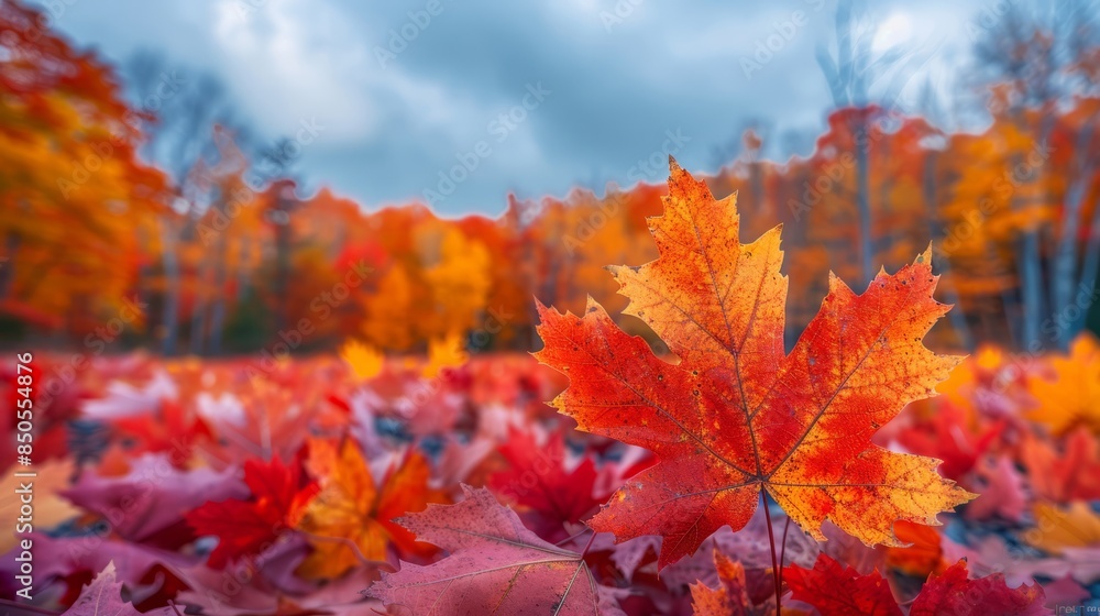 Close-up of colorful autumn leaves on the ground Close-up of colorful autumn leaves on the ground