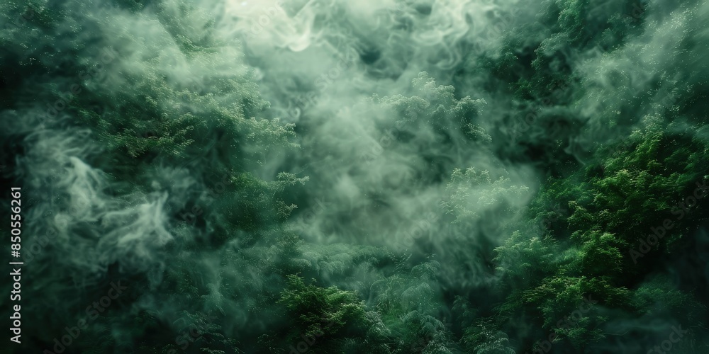 Fototapeta premium Enchanted Forest: A Misty Canopy