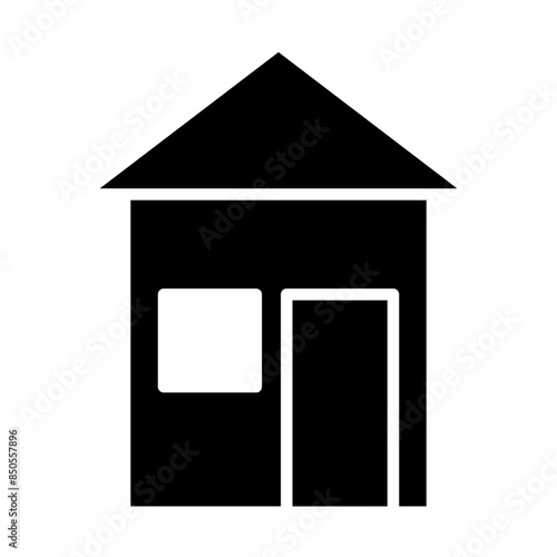 Cabin glyph icon