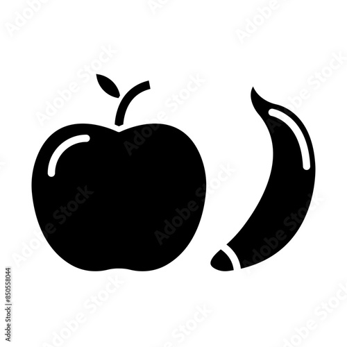 Fruits glyph icon