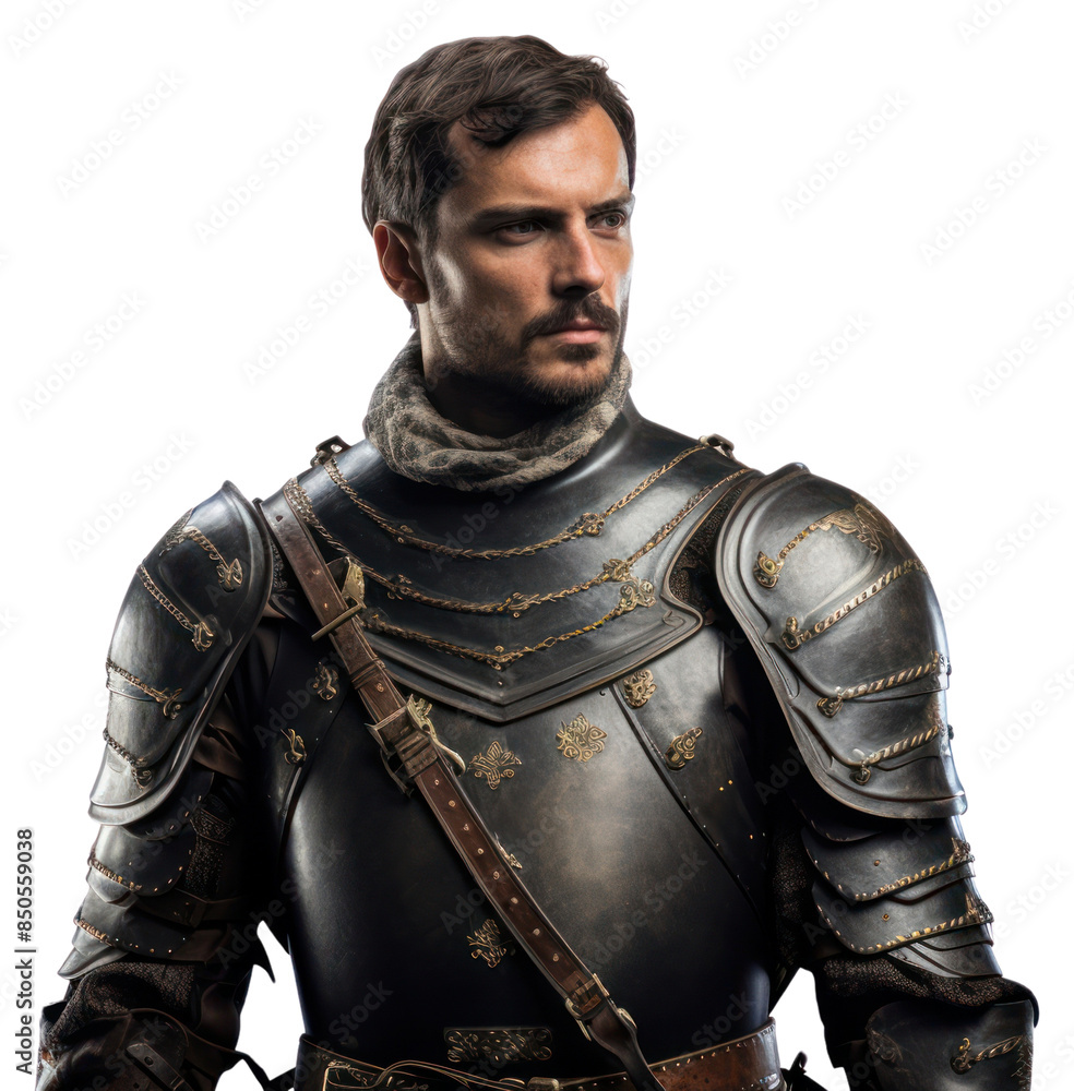 Fototapeta premium PNG Nobleman medieval portrait knight