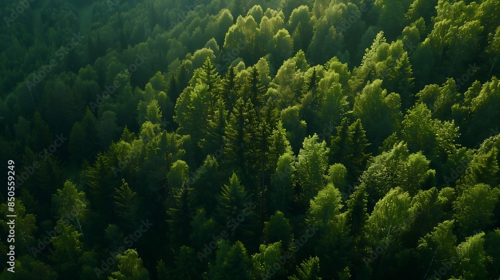 Aerial top view green forest and green trees in rural Altai Drone photo : Generative AI Aerial top view green forest and green trees in rural Altai Drone photo : Generative AI