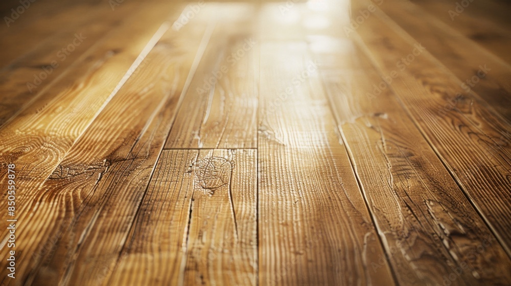 A detailed view of a wooden floor in a room, suitable for interior design or home decor projects A detailed view of a wooden floor in a room, suitable for interior design or home decor projects