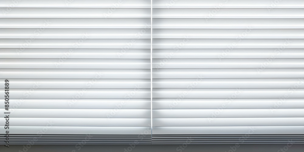 Obraz premium White pleated blinds with 50mm fold topdown botto. Concept It seems like you are describing a specific type of blinds