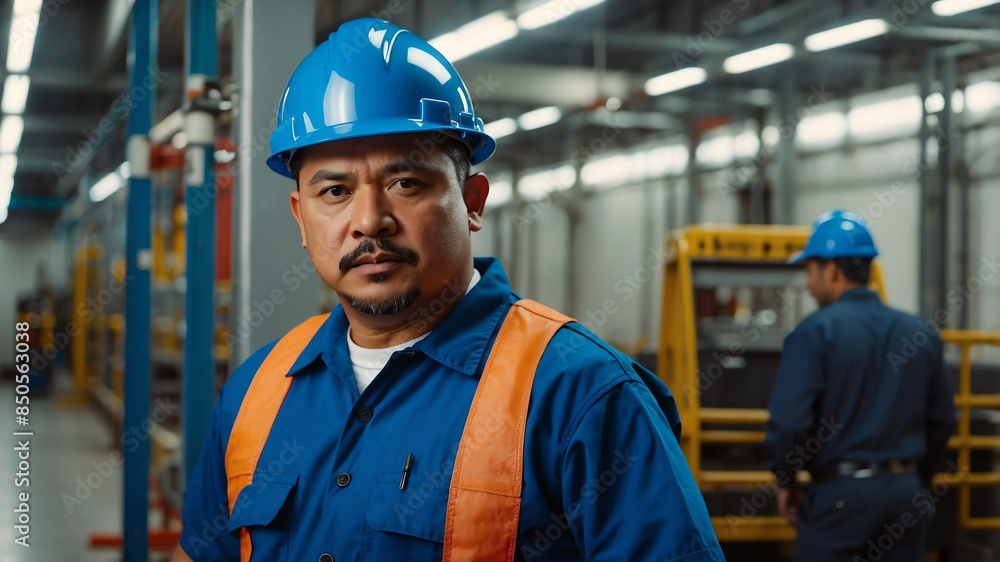 immigrant maintenance worker in blue uniform on the job background immigrant maintenance worker in blue uniform on the job background