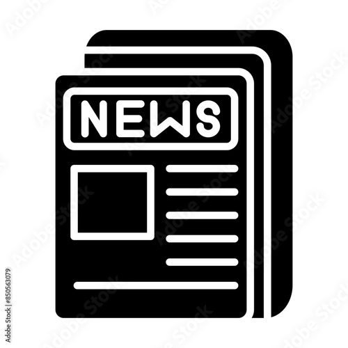 Newspaper glyph icon
