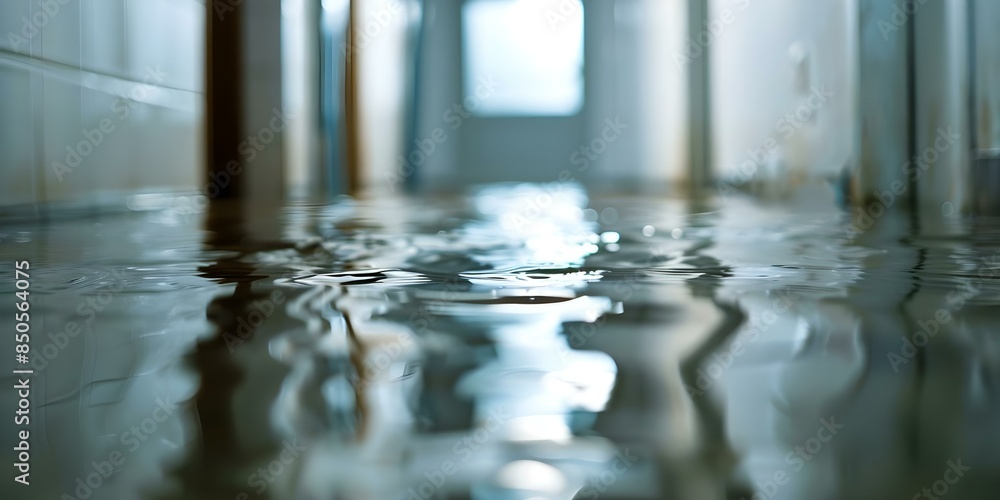 View of Basement water damage from flooding. Concept Water damage, Basement ...