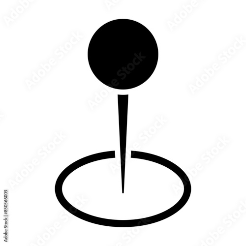 Pin point glyph icon