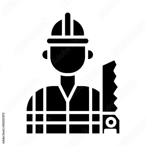 Carpenter glyph icon