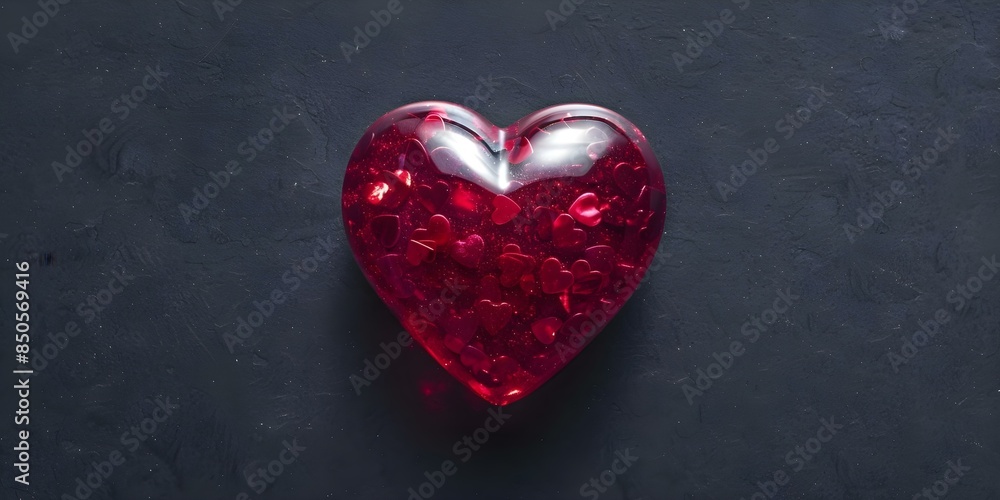 Digital red heart inside dark sphere with stars top view closeup. Concept Conceptual Art, Love and Space, Surreal Photography, Romantic Galaxy, Abstract Symbolism Digital red heart inside dark sphere with stars top view closeup. Concept Conceptual Art, Love and Space, Surreal Photography, Romantic Galaxy, Abstract Symbolism