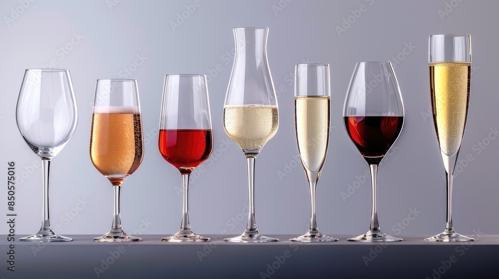 Glassware for Champagne Wine and Table Ornament Glassware for Champagne Wine and Table Ornament