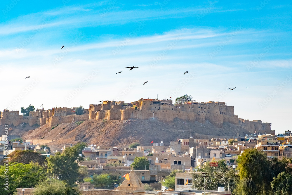 Fototapeta premium afternoon view to historic Jaisalmer fort