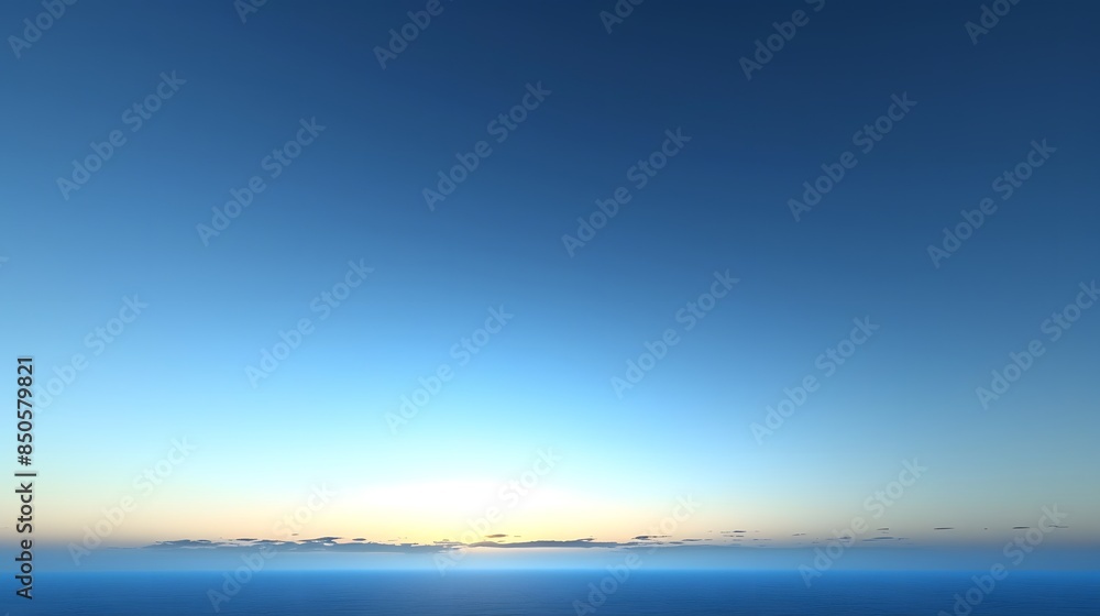 Blue sky with a gradient from deep blue to light Blue sky with a gradient from deep blue to light