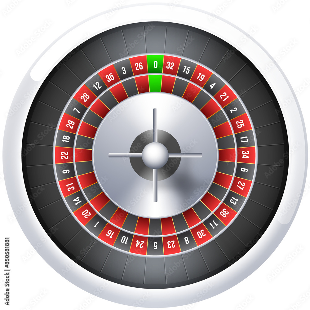 3D Illustration of Casino roulette wheel png element. 3D Illustration of Casino roulette wheel png element.