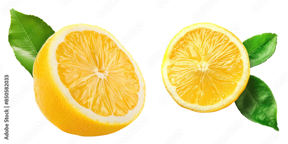 Fototapeta premium lemon isolated on white or transparent png