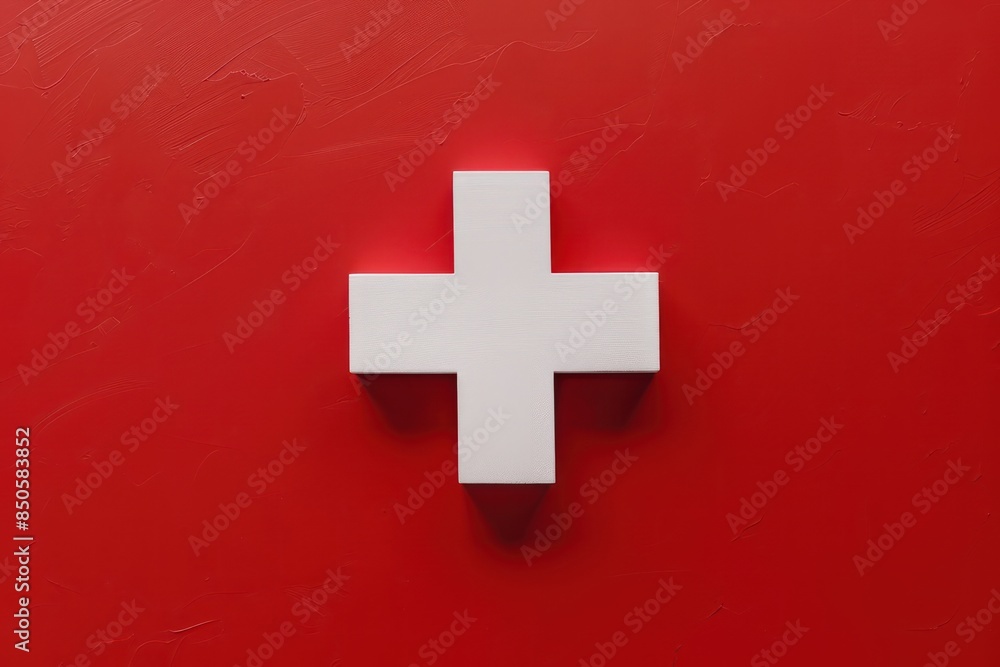 Swiss flag minimal background, Switzerland National Day. Generative AI Swiss flag minimal background, Switzerland National Day. Generative AI
