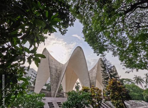 Landscape around Mausoleum of three leaders at Shahbag Dhaka University area photo