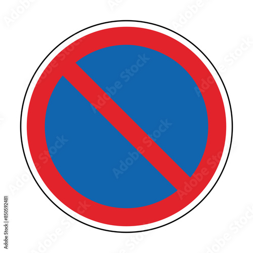 Eingeschränktes Halteverbot Schild Vektor