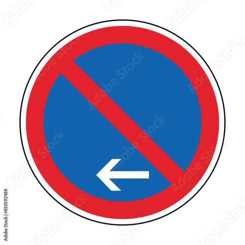 Eingeschränktes Halteverbot links Schild Vektor Free Download Eingeschränktes Halteverbot links Schild Vektor - GFXLoad