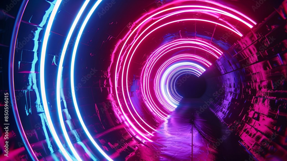 Red Blue Tunnel Abstract Background Red Blue Tunnel Abstract Background