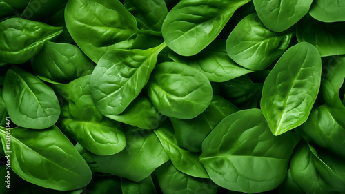 Fresh spinach leaves background