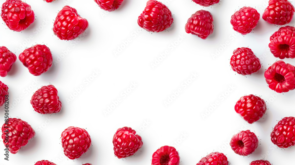 Vibrant Raspberry Border with Central White Text Space on White Background Vibrant Raspberry Border with Central White Text Space on White Background
