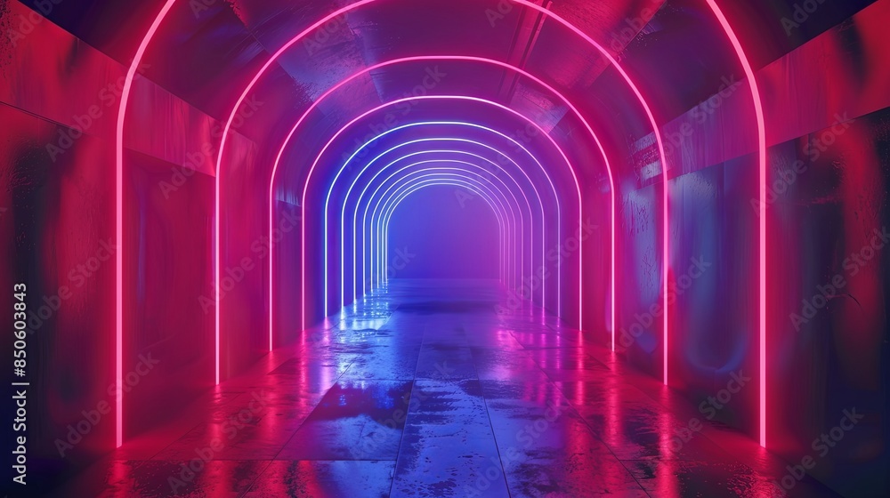 Red Blue Tunnel Abstract Background Red Blue Tunnel Abstract Background